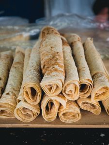 Rolled,flat,breads,(lavash),on,a,local,food,market,in