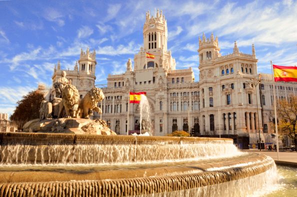 The,Famous,Cibeles,Fountain,In,Madrid,,Spain